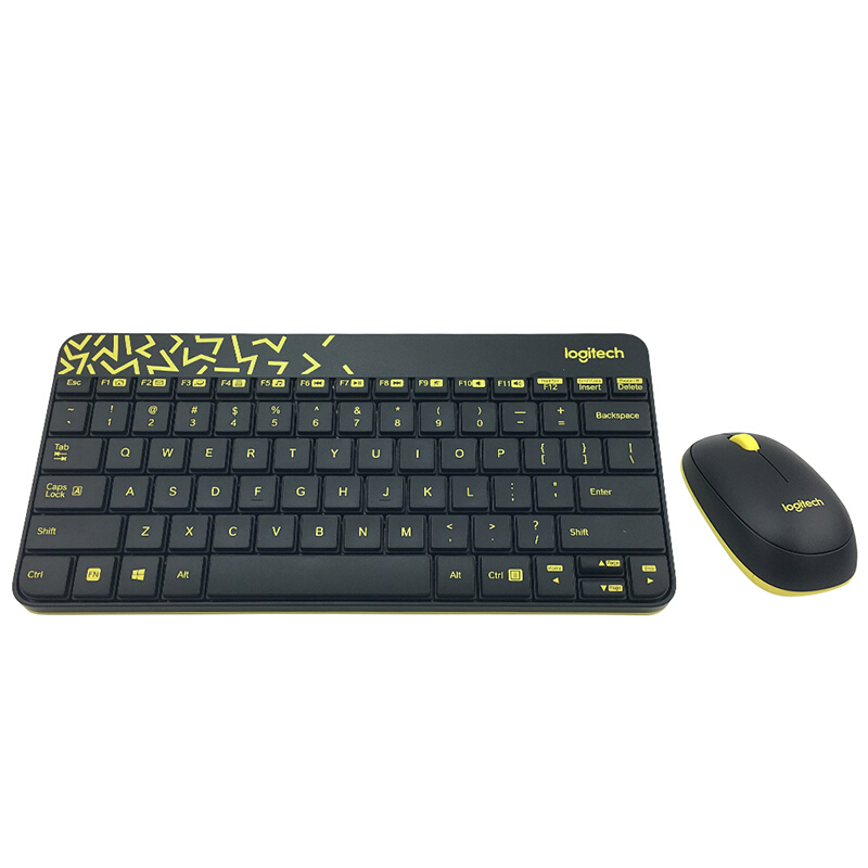 羅技（Logitech） MK245 Nano 無(wú)線鍵鼠套裝 小鍵盤 (黑黃) 