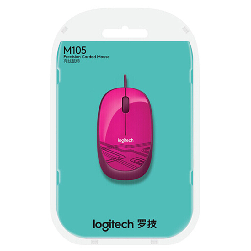 羅技（Logitech） M105 時尚多彩鼠標 左右手通用 (蜜桃粉) _http://m.gzyiqian.cn/img/sp/284/71e0141b-2a7c-4754-946c-0283d24401cf.jpg