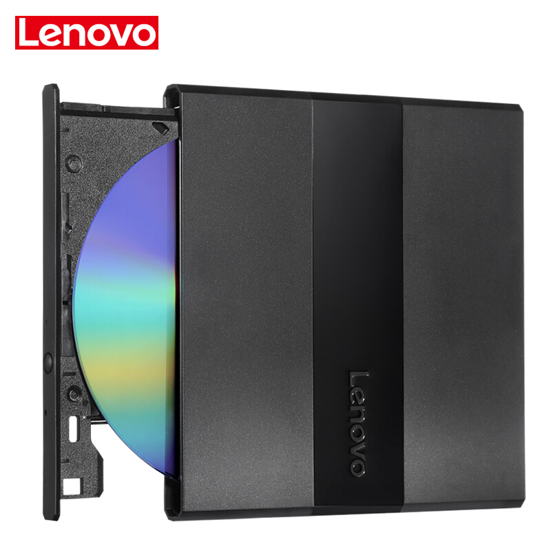 聯想（Lenovo） DB75-Plus 8倍速 USB2.0 外置光驅 DVD刻錄機 移動光驅 黑色(兼容Win7/8/10/XP/蘋果MAC雙系統)