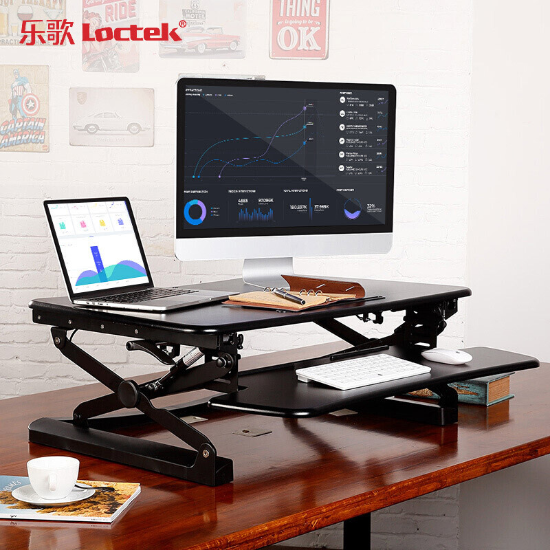 樂歌（Loctek） M1M 站立式辦公升降臺/升降桌 折疊移動筆記本工作臺 (睿黑) _http://m.gzyiqian.cn/img/sp/296/446bc2a9-93ef-4551-a5cd-6852cdd46baa.jpg