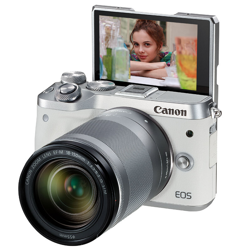 佳能（Canon） EOS M6 可換鏡微單照相機（18-150鏡頭白色套機）
