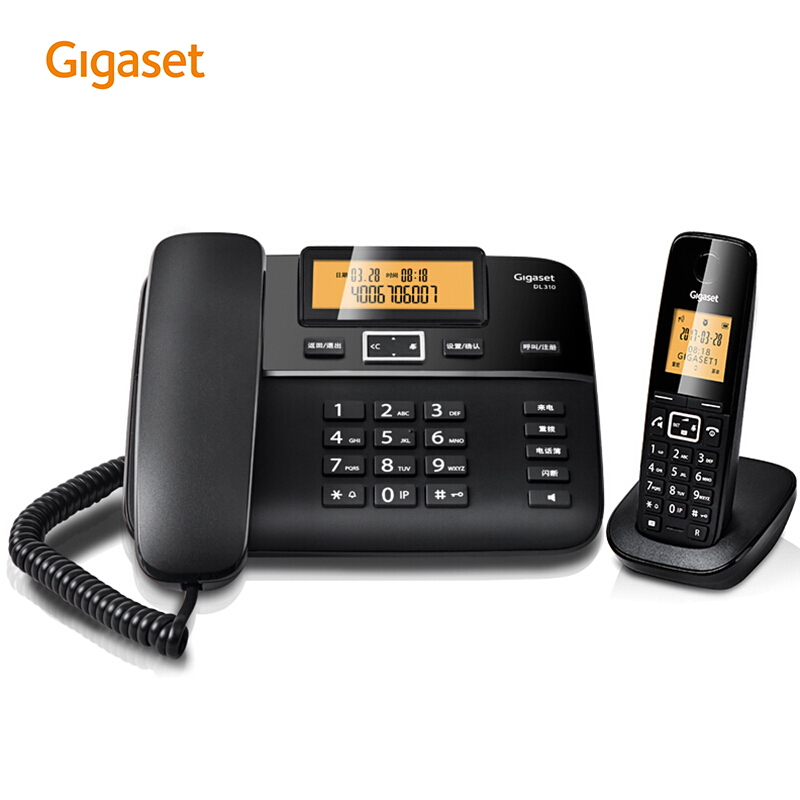 集怡嘉（Gigaset） DL310 原西門子品牌電話機(jī) 數(shù)字無繩電話家用子母機(jī)中文來電顯示一拖一辦公固定無線電話座機(jī)（黑色）_http://m.gzyiqian.cn/img/sp/329/15746013-4641-4470-9fff-ba42161d6b8b.jpg