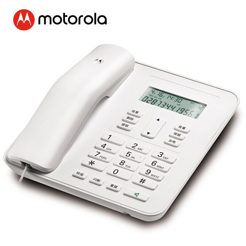 摩托羅拉（Motorola） CT310C 固定有繩電話機座機來電顯示免電池大屏幕歐式時尚辦公商務家用有線座機（白色）_http://m.gzyiqian.cn/img/sp/329/9f632e43-139a-44fc-87bb-fd3fced39b1d.jpg