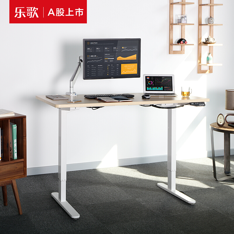 樂歌（Loctek） E1D 站立辦公電動(dòng)升降桌套裝 (白色桌架/原木色桌板/方形1200x600mm) _http://m.gzyiqian.cn/img/sp/361/239969dd-36c2-431c-a1d7-aad0c1abf184.jpg