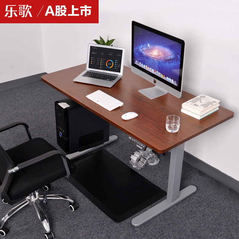 樂歌（Loctek） E1D 站立辦公電動升降桌套裝 (灰色桌架/胡桃木色桌板/方形1200x600mm) _http://m.gzyiqian.cn/img/sp/361/7908d423-2239-4722-af2b-8353cce6fd24.jpg