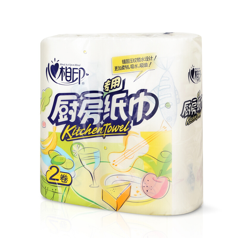 心相印（Mind Act Upon Mind） KT102 吸油吸水廚房用卷紙2卷/提_http://m.gzyiqian.cn/img/sp/382/246a0c84-730c-44a8-b237-c8d3b0a7d22d.jpg
