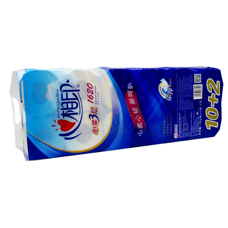 心相印（Mind Act Upon Mind） BT1712 3層卷紙衛生紙*135g*12卷