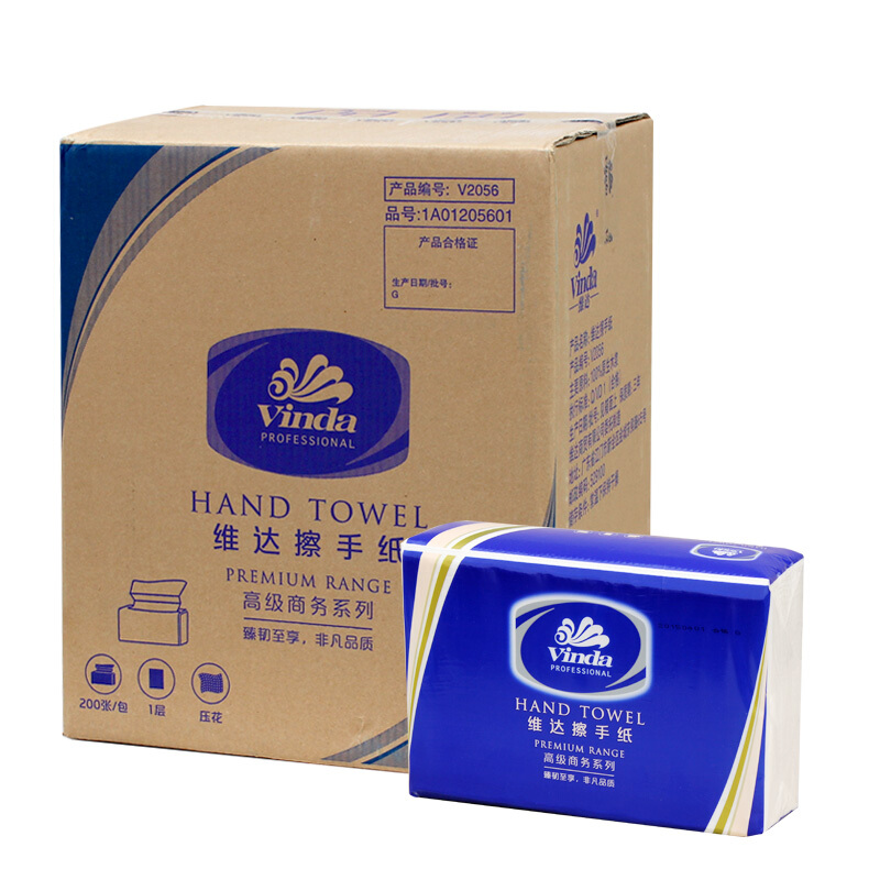 維達（Vinda） V2056 商用商務酒店公共場合用三折紙擦手紙200抽/包_http://m.gzyiqian.cn/img/sp/386/b7f21009-c0d8-4612-a5b8-9f28770e53e7.jpg