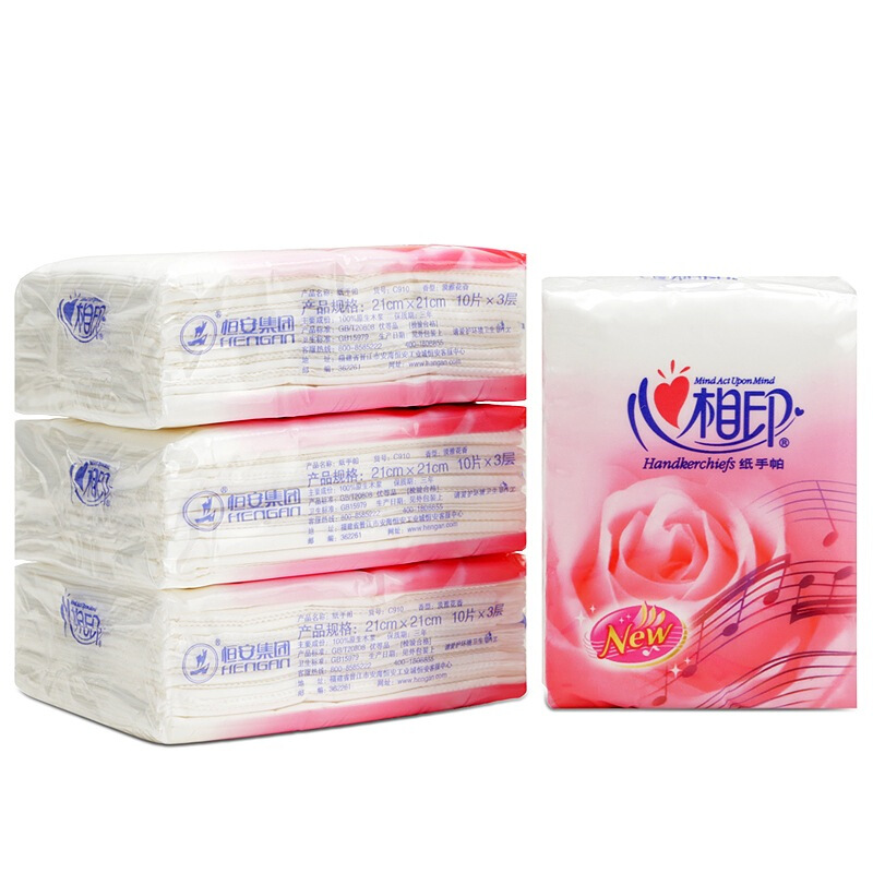 心相印（Mind Act Upon Mind） C910 無(wú)香面巾紙餐巾紙手帕紙10包/條_http://m.gzyiqian.cn/img/sp/387/700e54f1-acaa-45c3-bd27-2932d723d6ff.jpg