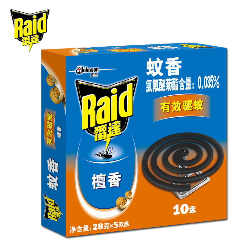 雷達（Raid） 有效驅蚊蚊香（檀香）10盤
