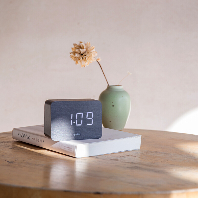 得力（deli） 8814 多功能電子鐘 100*42*70mm (黑色) _http://m.gzyiqian.cn/img/sp/419/45d60066-3333-423f-88b1-ea75dd94c7d0.jpg