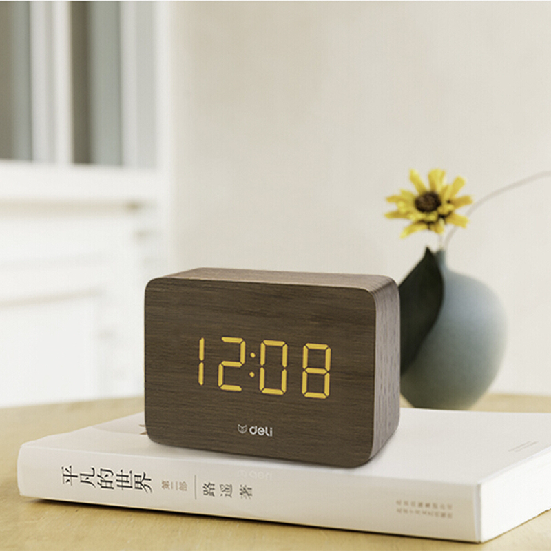 得力（deli） 8814 多功能電子鐘 100*42*70mm (棕色) _http://m.gzyiqian.cn/img/sp/419/5fbd0ca9-7ef0-4502-b656-ea87503ab3f3.jpg