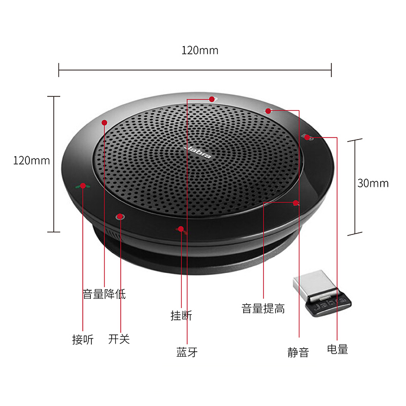 捷波朗（Jabra） SPEAK 510+ 藍牙音頻設備/視頻會議麥克風/揚聲器_http://m.gzyiqian.cn/img/sp/592/c1e7cd9a-0bd5-4ab0-aa8e-374454bb9469.jpg