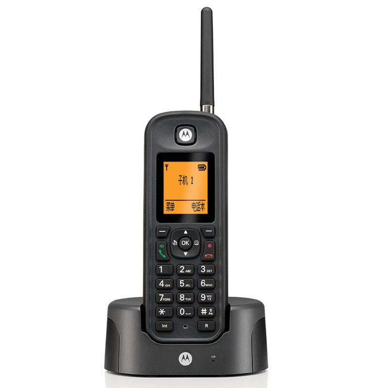 摩托羅拉（Motorola） O201C 電話機 遠距離數(shù)字無繩單機 橙色背光電話簿中英文顯示菜單可擴展 無線座機（黑色）_http://m.gzyiqian.cn/img/sp/764/18c82629-3e38-44c0-9414-ed2e9ddc7b5d.jpg