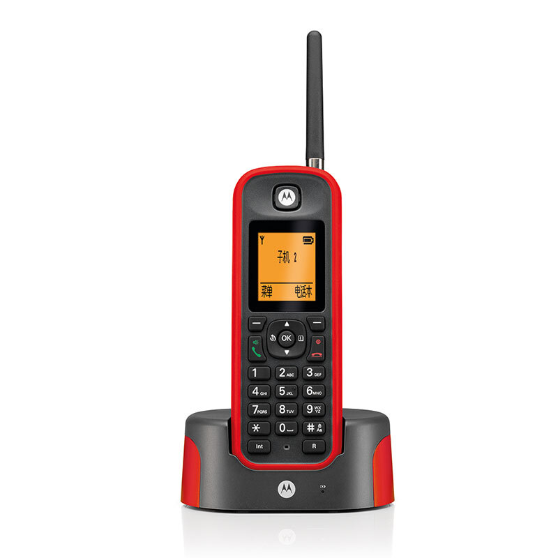 摩托羅拉（Motorola） O201C 電話機 遠距離數字無繩單機 橙色背光電話簿中英文顯示菜單可擴展 無線座機（紅色）_http://m.gzyiqian.cn/img/sp/764/28e7891a-304b-410e-a1fe-555fb0e9b22c.jpg