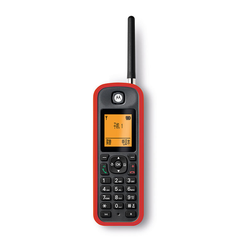 摩托羅拉（Motorola） O201C 電話機 遠距離數字無繩單機 橙色背光電話簿中英文顯示菜單可擴展 無線座機（紅色）_http://m.gzyiqian.cn/img/sp/764/2dd28973-8c6a-4a76-94bf-17f40294ba15.jpg