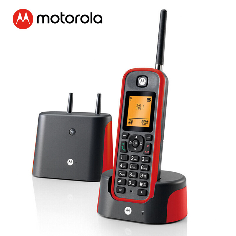 摩托羅拉（Motorola） O201C 電話機 遠距離數字無繩單機 橙色背光電話簿中英文顯示菜單可擴展 無線座機（紅色）_http://m.gzyiqian.cn/img/sp/764/34c47bed-7a03-4f15-a265-5abfeee807c1.jpg