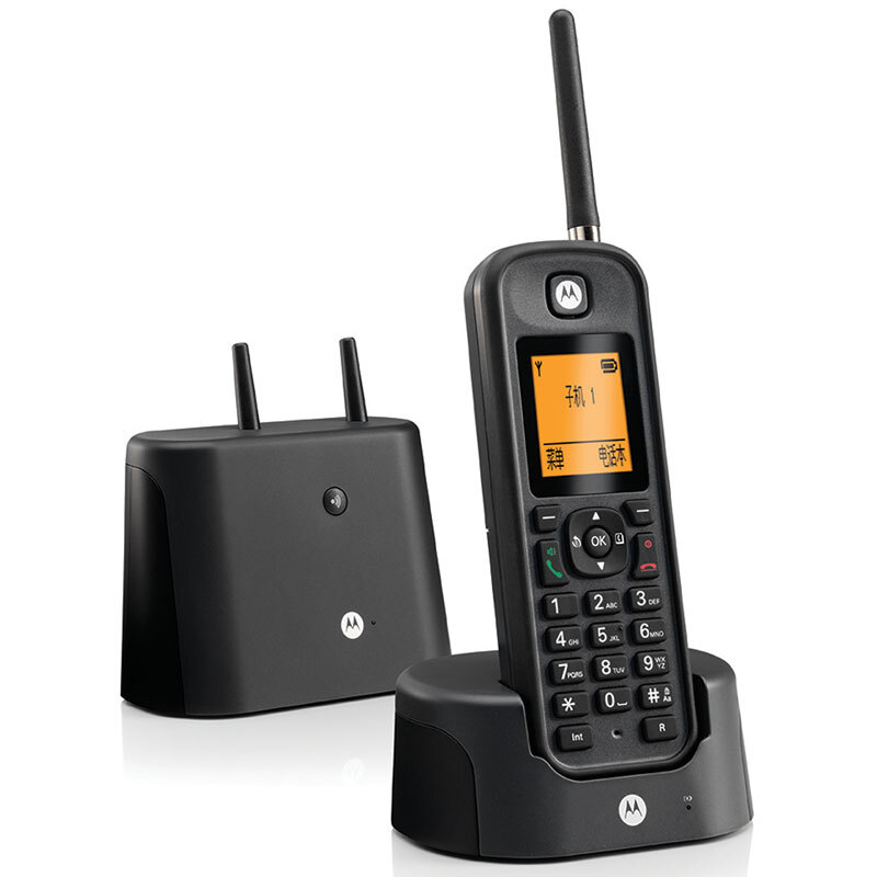 摩托羅拉（Motorola） O201C 電話機 遠距離數(shù)字無繩單機 橙色背光電話簿中英文顯示菜單可擴展 無線座機（黑色）_http://m.gzyiqian.cn/img/sp/764/679c9492-65ed-4548-a291-ea45d4fbd71b.jpg