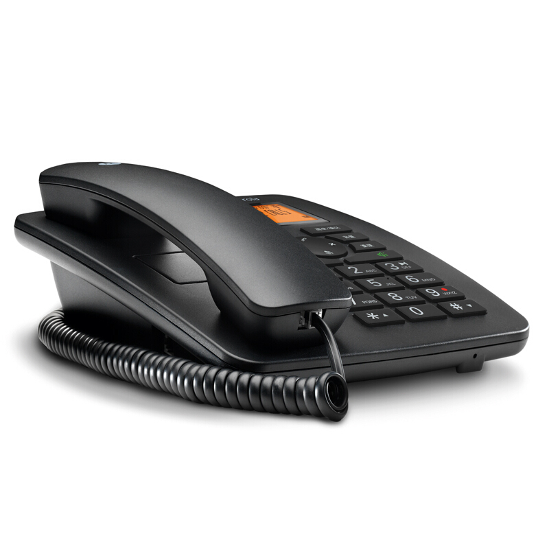 摩托羅拉（Motorola） CT111C 智能自動/手動插卡錄音電話機座機商務(wù)客服電話呼叫中心家用辦公固定座機 （黑色）_http://m.gzyiqian.cn/img/sp/766/7590b632-3ef1-42fb-a6b1-71fd133694d9.jpg