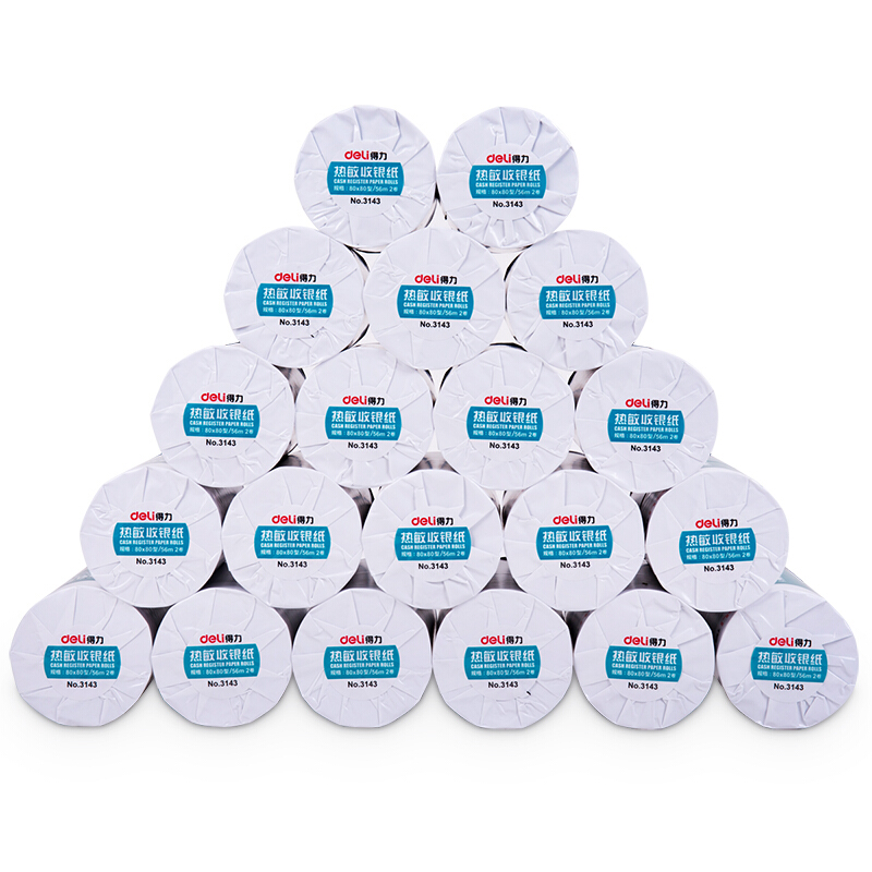 得力（deli） 3143 熱敏收銀紙80mm*80mm*56m(紅)20卷裝_http://m.gzyiqian.cn/img/sp/83/199f9bca-867f-403f-b8f3-2ee5367e378f.jpg