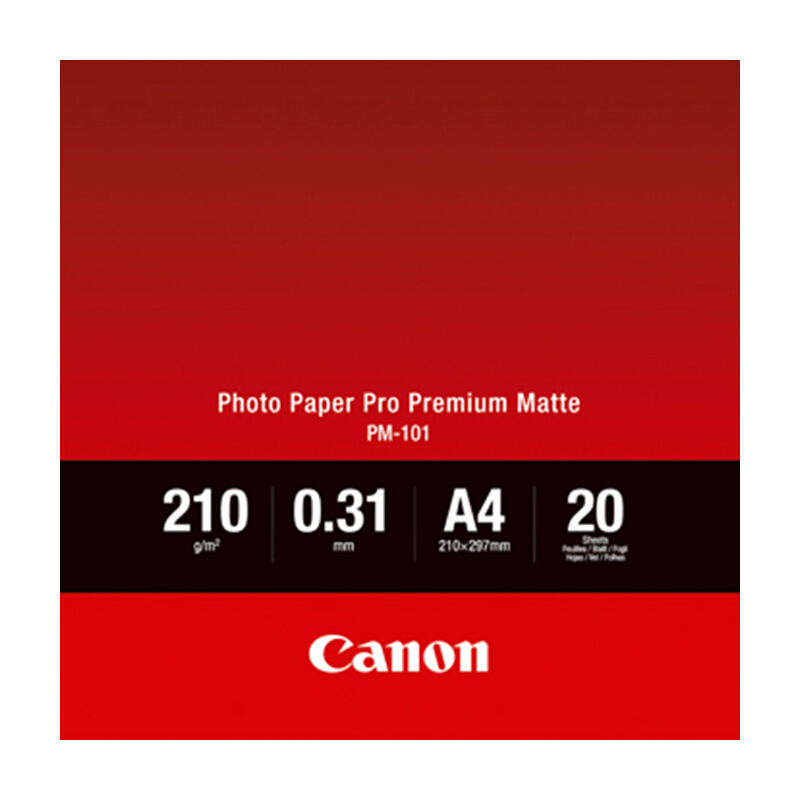 佳能（Canon） PM-101 專業無光澤照片紙/相片紙 (A4/20張) _http://m.gzyiqian.cn/img/sp/83/d838e8c2-7b41-4778-ac47-d4073cdcea52.jpg