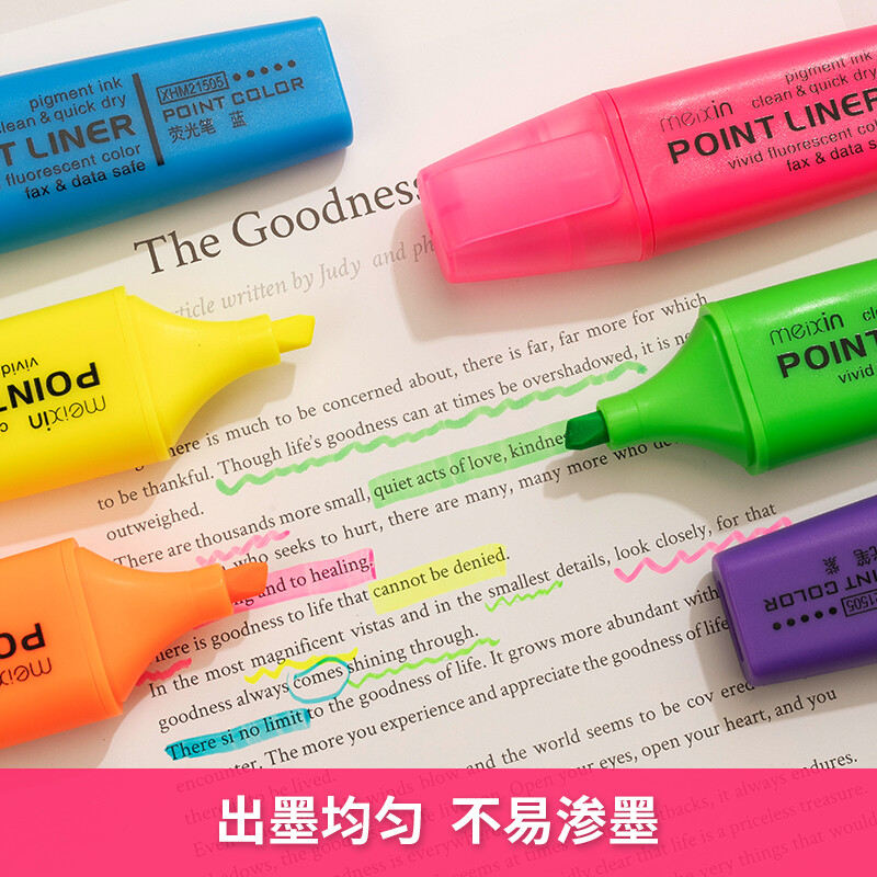 晨光(M&G)文具6色熒光筆 醒目重點標記筆 6支/盒XHM21505_http://m.gzyiqian.cn/newimg/C202210/1666771599818.jpg