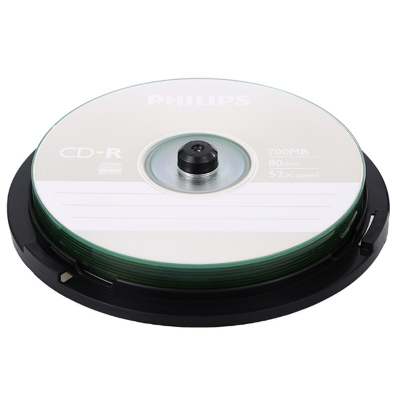 飛利浦（PHILIPS）CD-R光盤/刻錄盤 52速700M 桶裝10片_http://m.gzyiqian.cn/newimg/C202301/1672734006826.jpg