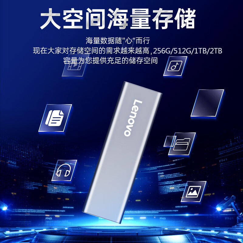 聯想（Lenovo)1TB 移動硬盤（PSSD）Type-c USB3.1接口 逐星系列 ZX1 銀色_http://m.gzyiqian.cn/newimg/C202310/1697510045768.jpg