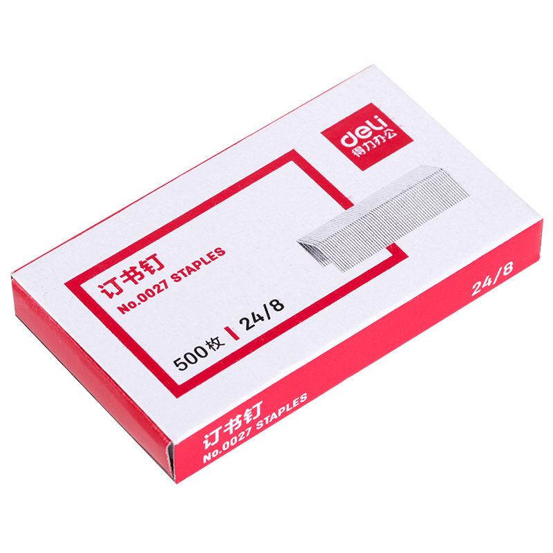 得力(deli)24/8加厚訂書釘/訂書針 500枚一盒 辦公用品 0027_http://m.gzyiqian.cn/newimg/C202310/1697610724070.jpg